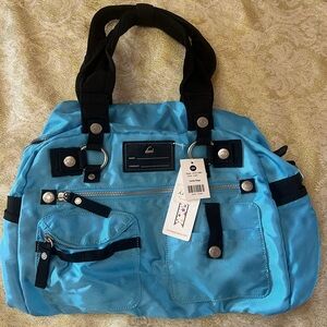 Koi Sky Blue and Black Tote Bag